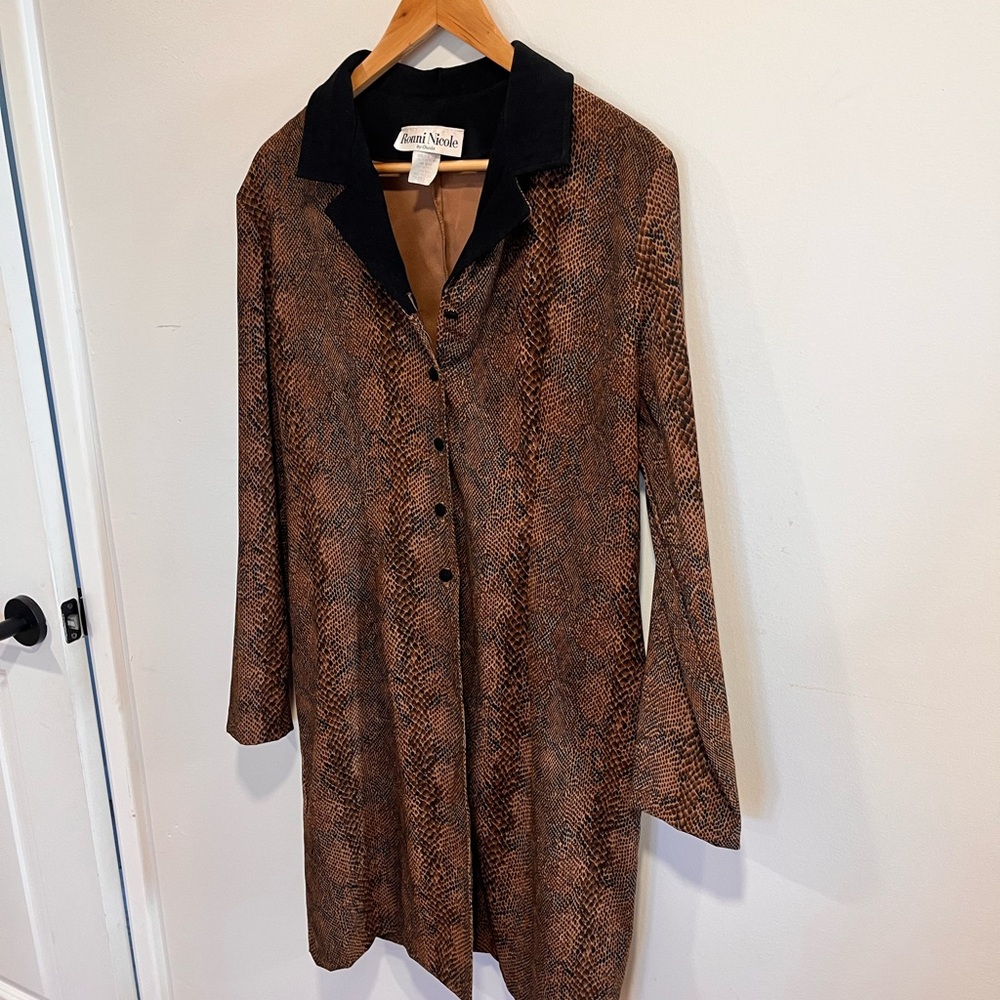 Vintage 1990’s Ronni Nicole by Ouida Snake-Print Jacket🐍 - Picture 4 of 4